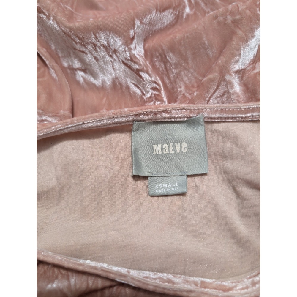 Anthropologie Maeve Crushed Velvet Short Slv Ties Size XS Fairy Soft Girl Glamor - Picture 11 of 15